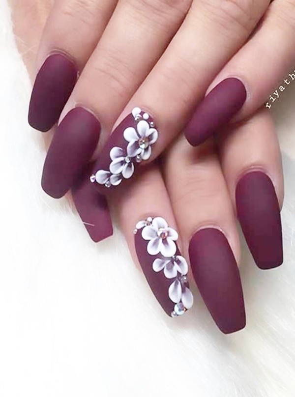 Fall Inspired Matte Nail Art Designs