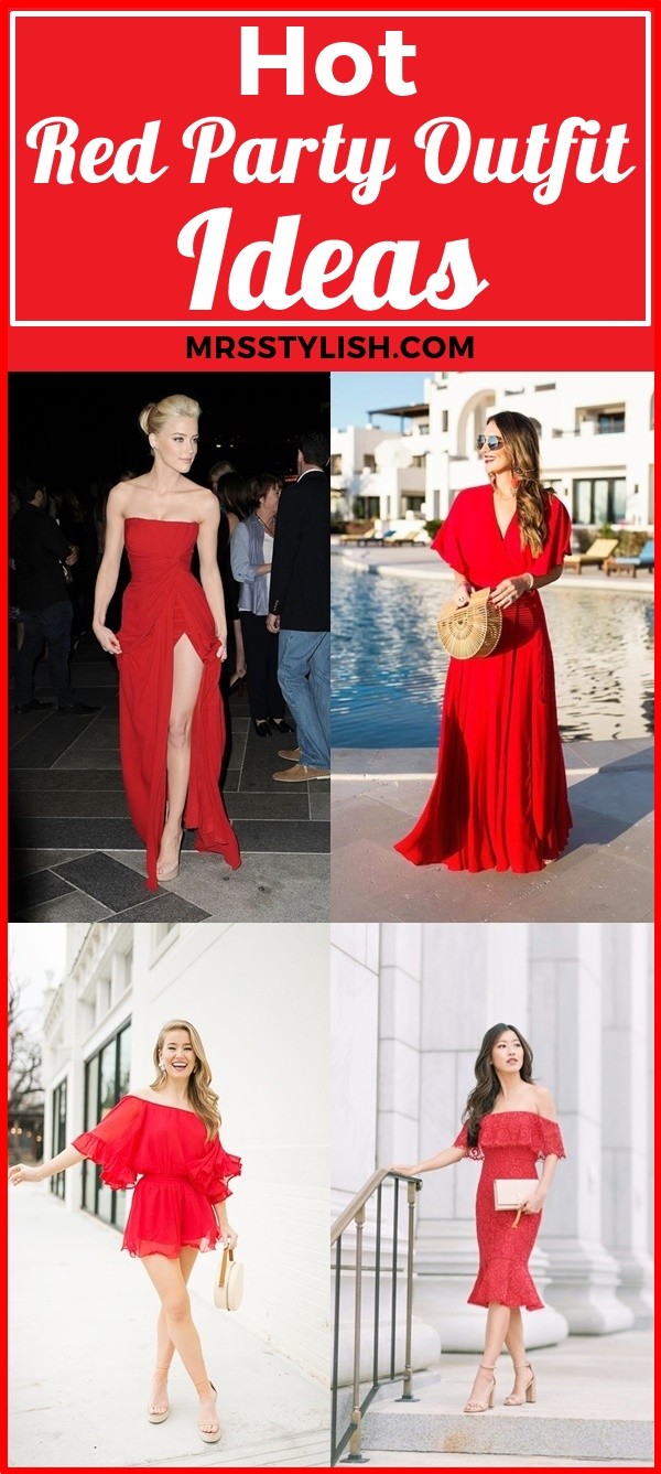 Hot Red Party Outfit Ideas