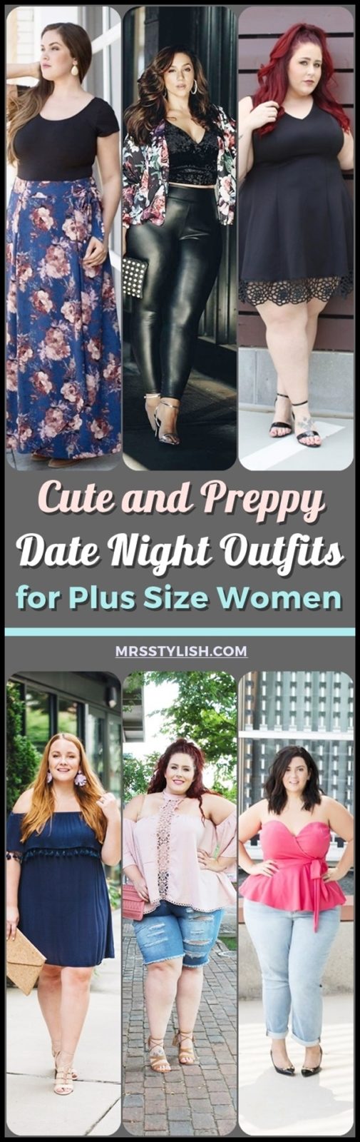 Cute and Preppy Date Night Outfits for Plus Size Women