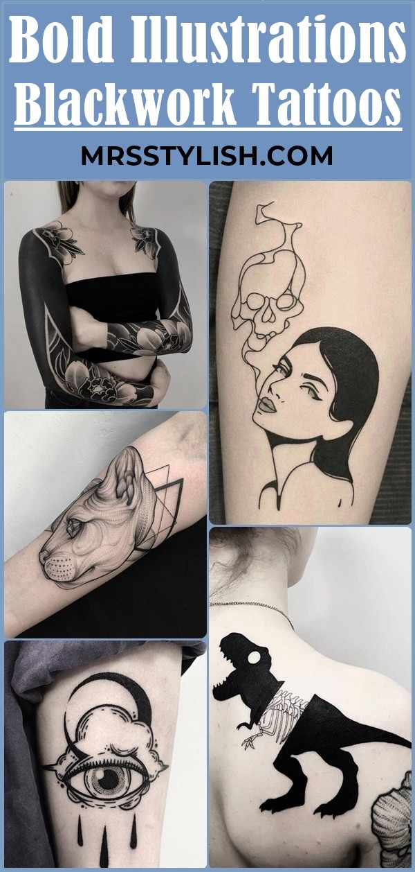 Bold Illustrations Blackwork Tattoos