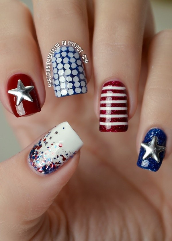 Patriotic 4th of July Nail Arts Ideas