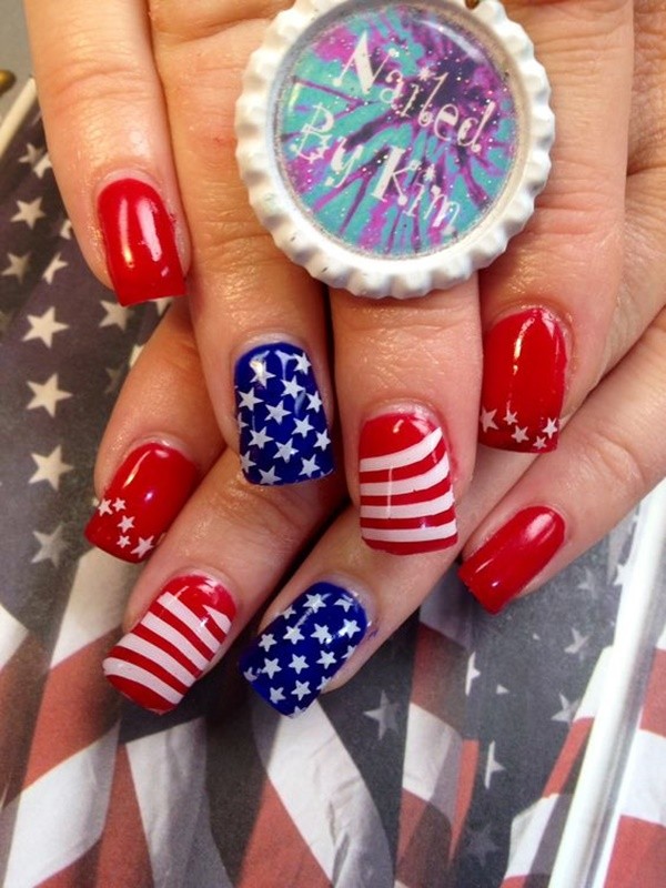 Patriotic 4th of July Nail Arts Ideas