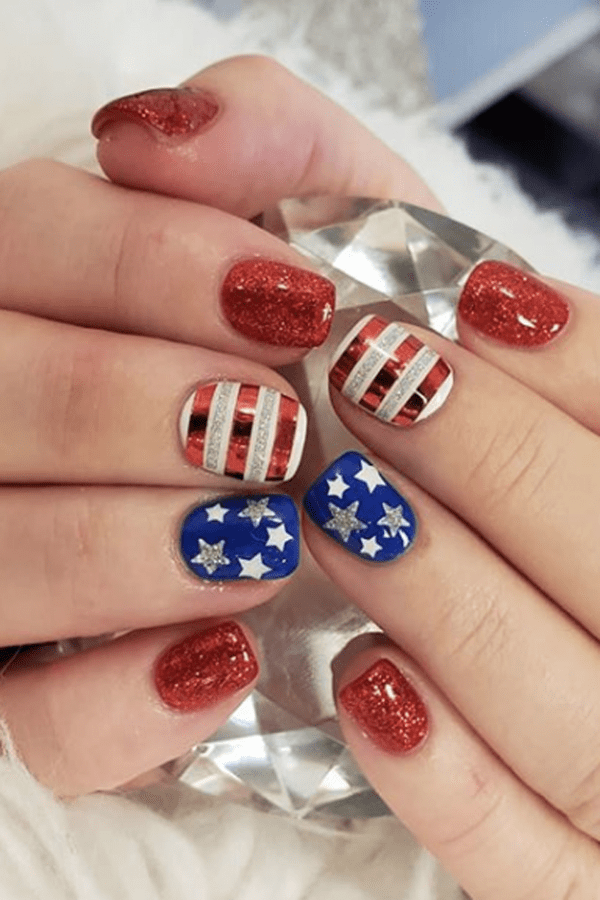 Patriotic 4th of July Nail Arts Ideas