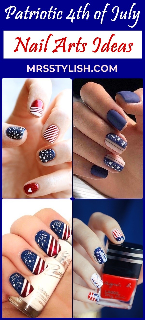 Patriotic 4th of July Nail Arts Ideas