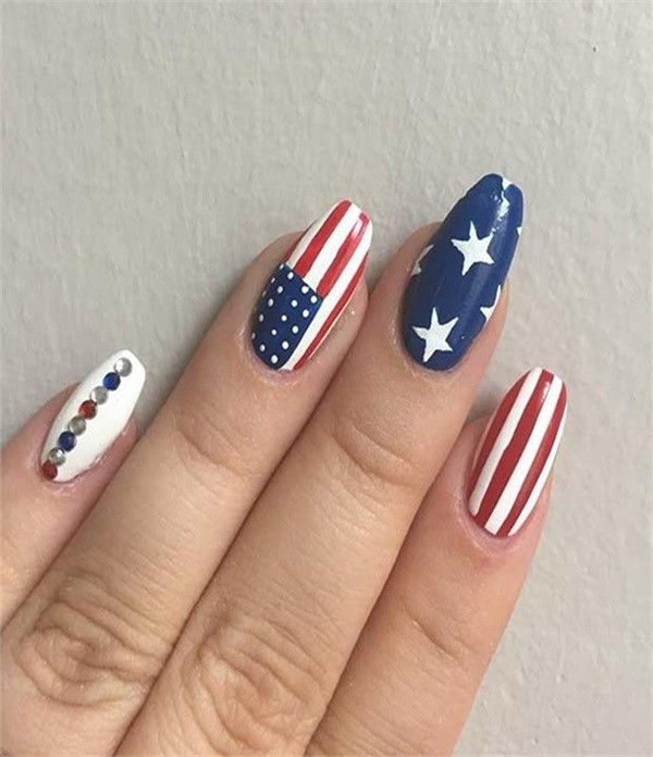 Patriotic 4th of July Nail Arts Ideas