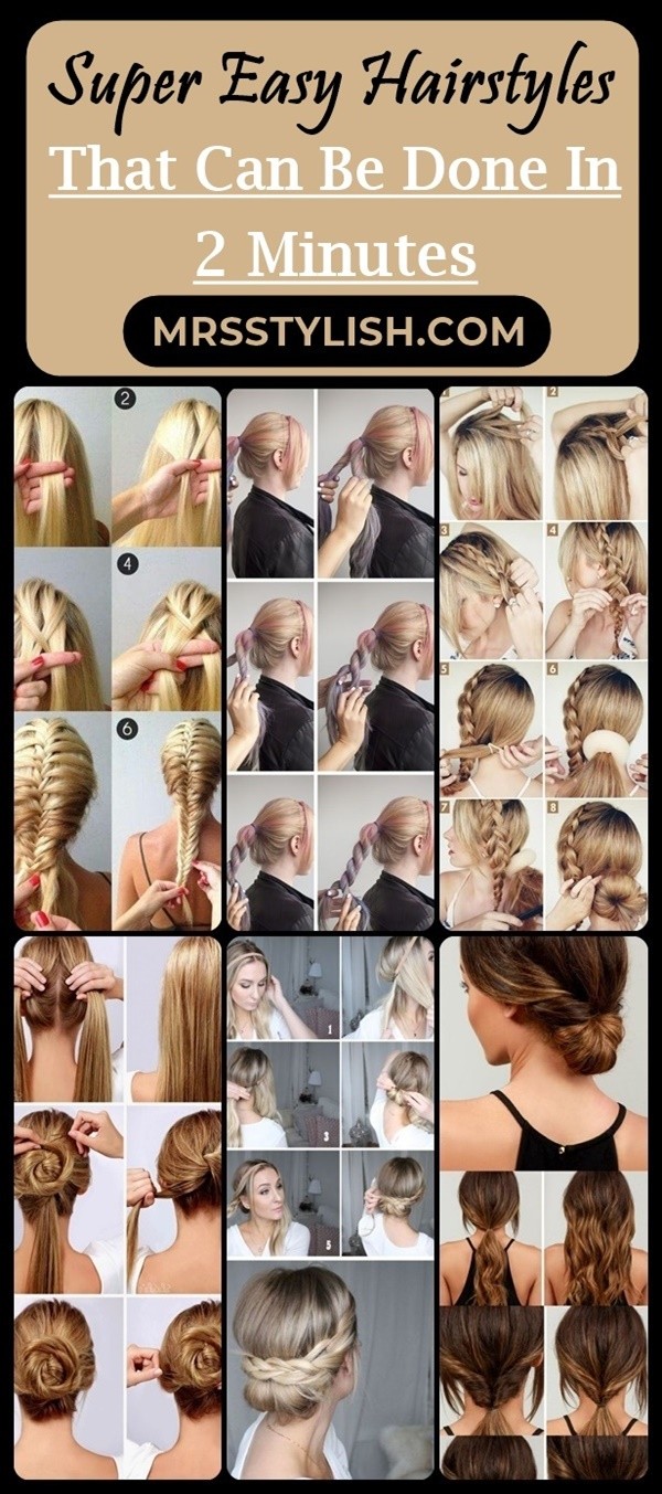 Super Easy Hairstyles That Can Be Done In 2 Minutes