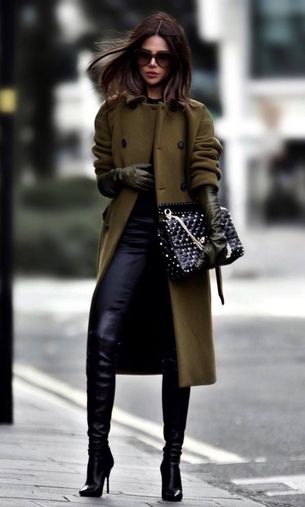 Hot Winter Coat Outfit Ideas For Cold Days