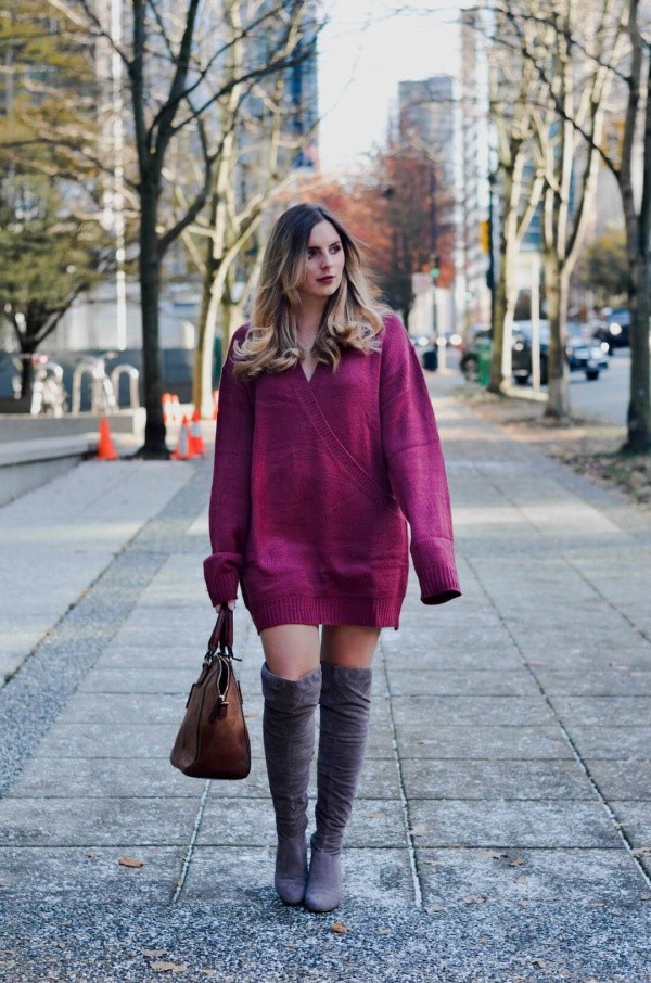 Stylish Ways To Wear Sweaterdress Outfits