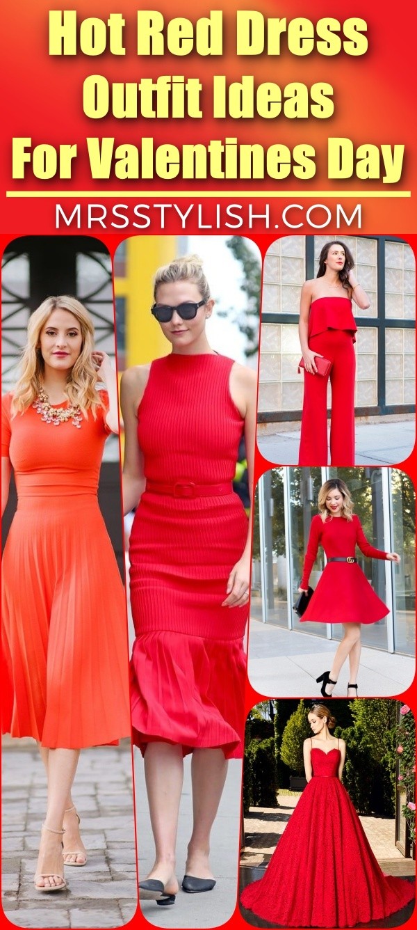 Hot Red Dress Outfit Ideas For Valentines Day