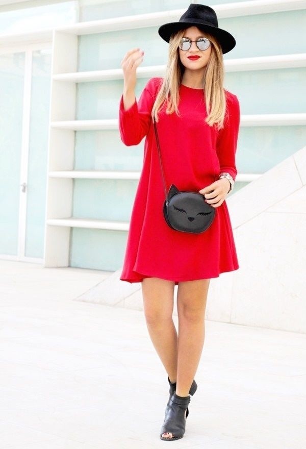 red dress casual outfit