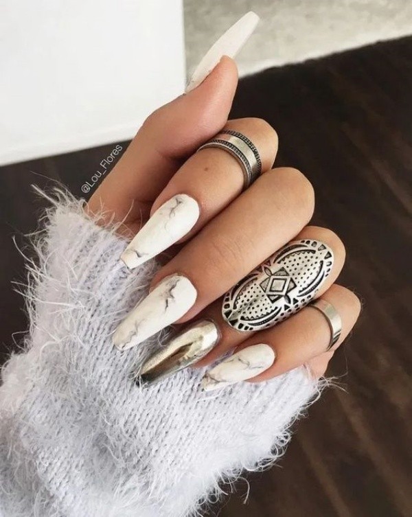 Trendy Nail Art Designs For New Year Eve