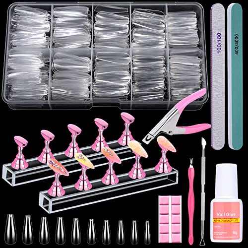 Qinzave Clear Coffin Nail Tips Set Review 2023